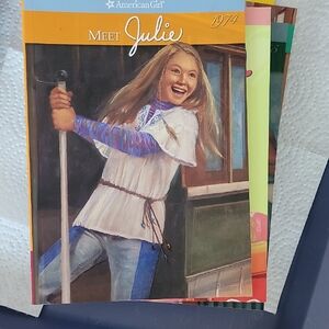 American Girl Meet Julie Book with Blue and White Cover
